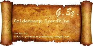 Goldenberg Szeréna névjegykártya