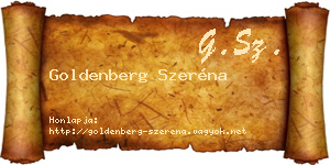 Goldenberg Szeréna névjegykártya